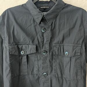 James Perse Men's Black Buttondown w/ Pinstripes
